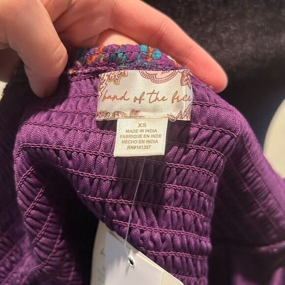 NWT XS Band Of The Free CORALINE PURPLE FLORAL CROSSOVER MINI DRESS - Picture 14 of 14